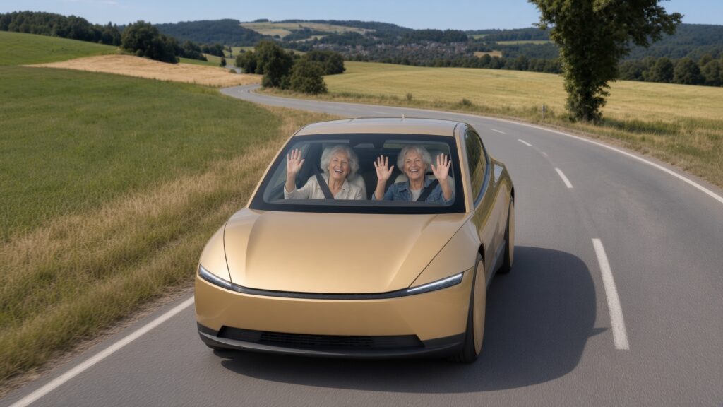 Rentnerin aus Bonn testet Tesla-Robotaxi in Bitburg-Prüm, Eifel