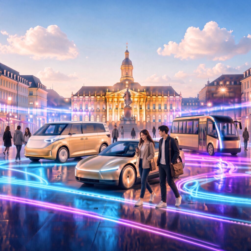 Robotaxis und autonome Minibusse auf dem Münsterplatz in Bonn: Werden wir es in 1, 2 oder 3 Jahren erleben?