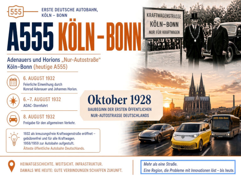 Adenauer-erste deutsche Autobahn A555, Köln - Bonn