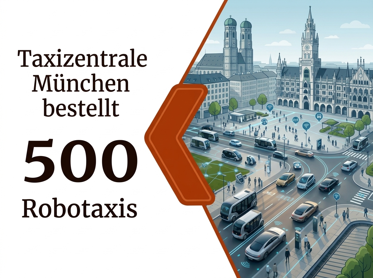 Gregor Beiner (Münchner Taxi Zentrum) und Hugo Fozzati (Tensor) mit dem Tensor Robocar. Das Fahrzeug soll künftig als autonomes Taxi unter dem Betreibermodell des MTZ eingesetzt werden.